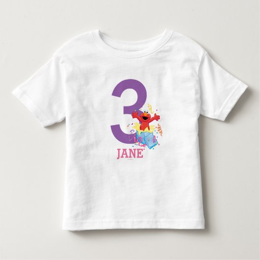 Sesamstraat | Birthday Elmo Girl Kinder Shirts (Voorkant)