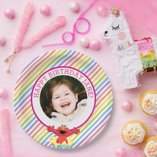 Sesamstraat | Birthday Elmo Girl Papieren Bordje (Feest)