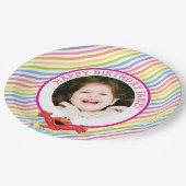 Sesamstraat | Birthday Elmo Girl Papieren Bordje (Gekanteld)