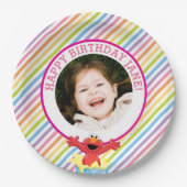Sesamstraat | Birthday Elmo Girl Papieren Bordje (Voorkant)