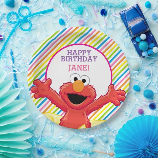 Sesamstraat | Birthday Elmo Girl Papieren Bordje (Feest)