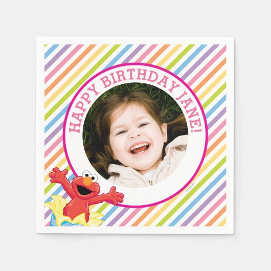 Sesamstraat | Birthday Elmo Girl Servet (Voorkant)