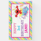 Sesamstraat | Birthday Elmo Girl Spandoek (Verticaal)