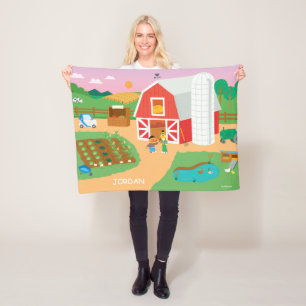 Sesamstraat   Boerderij Scene Fleece Deken