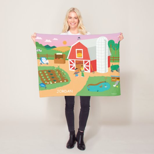 Sesamstraat | Boerderij Scene Fleece Deken (In situ)