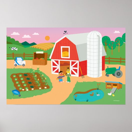 Sesamstraat | Boerderij Scene Poster (Voorkant)