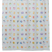 Sesamstraat | Brieven van het alfabet Douchegordijn (Voorkant)