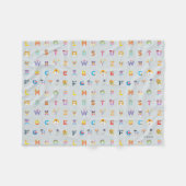 Sesamstraat | Brieven van het alfabet Fleece Deken (Voorkant (Horizontaal))