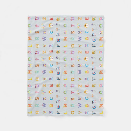 Sesamstraat | Brieven van het alfabet Fleece Deken (Voorkant)