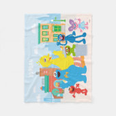 Sesamstraat | Buurscène Fleece Deken (Voorkant)
