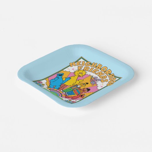 Sesamstraat | Buurvrienden Papieren Bordje (Gebogen)