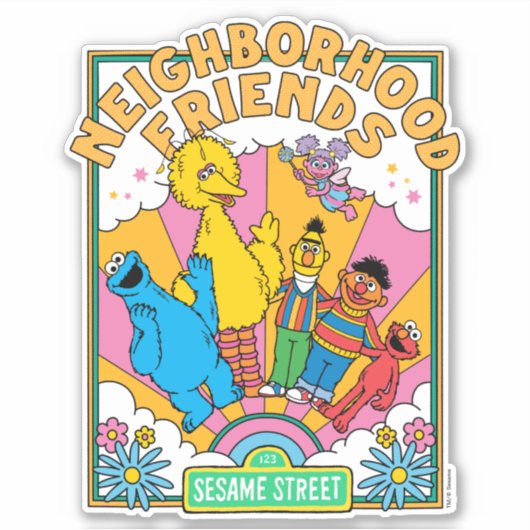 Sesamstraat | Buurvrienden Sticker (Voorkant)
