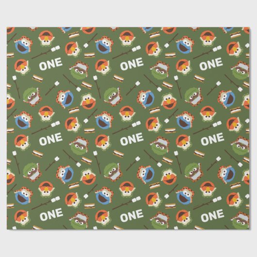 Sesamstraat | Camping is meer leuk met vrienden Cadeaupapier (Vlak)