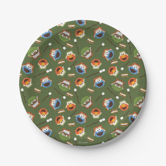 Sesamstraat | Camping is meer leuk met vrienden Papieren Bordje (Voorkant)