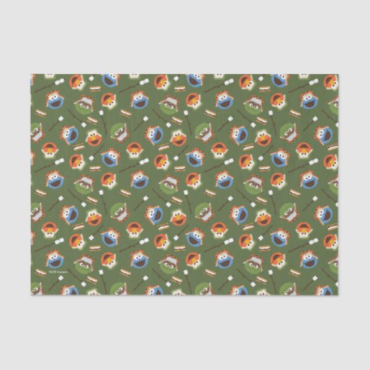 Sesamstraat | Camping is meer leuk met vrienden Tissuepapier (Voorkant)