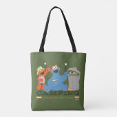 Sesamstraat | Camping is meer leuk met vrienden Tote Bag (Achterkant)