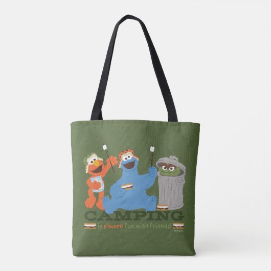 Sesamstraat | Camping is meer leuk met vrienden Tote Bag (Achterkant)
