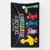 Sesamstraat Chalkboard Rainbow Verjaardag Welkom Spandoek (Verticaal)