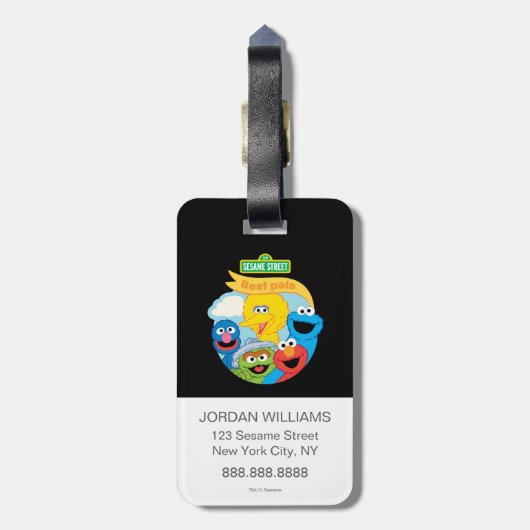 Sesamstraat Character Art Bagagelabel (Achterkant verticaal)