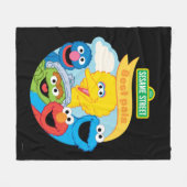 Sesamstraat Character Art Fleece Deken (Voorkant (Horizontaal))