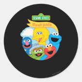 Sesamstraat Character Art Ronde Sticker (Voorkant)