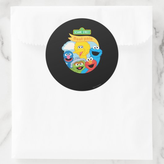 Sesamstraat Character Art Ronde Sticker (Tas)