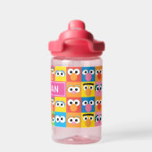 Sesamstraat Character Eyes | Jouw namen toevoegen Waterfles (Achterkant)