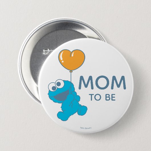 Sesamstraat | Cookie Monster Baby shower Moeder Ronde Button 7,6 Cm (Voorkant /achterkant)