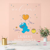 Sesamstraat | Cookie Monster Baby shower Welkom Acryl Bord (Huwelijk)
