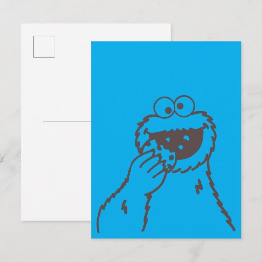 Sesamstraat | Cookie Monster Bright Briefkaart (Voorkant / Achterkant)