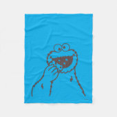 Sesamstraat | Cookie Monster Bright Fleece Deken (Voorkant)