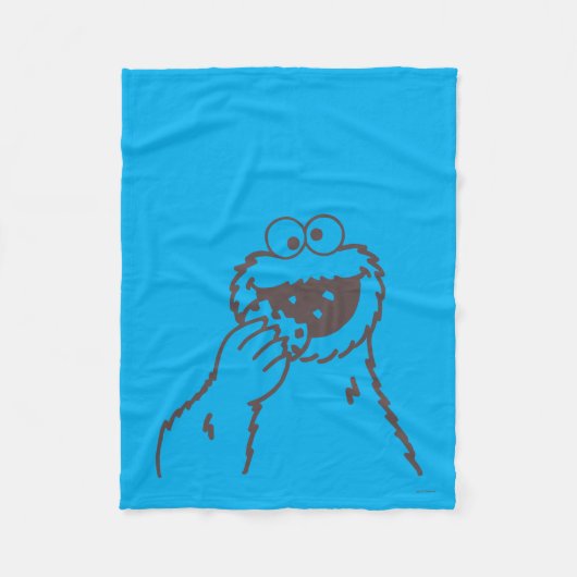 Sesamstraat | Cookie Monster Bright Fleece Deken (Voorkant)