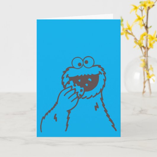 Sesamstraat | Cookie Monster Bright Kaart (Gele Bloem)