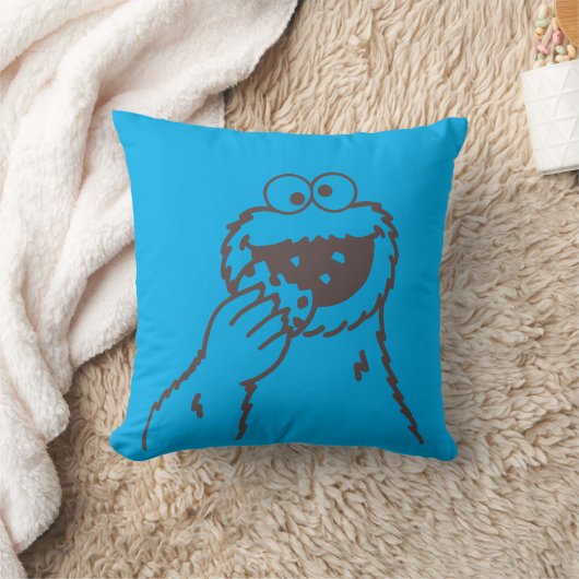 Sesamstraat | Cookie Monster Bright Kussen (Deken)