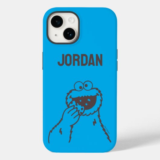 Sesamstraat | Cookie Monster Bright | Naam toevoeg Case-Mate iPhone Case (Achterkant)
