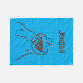 Sesamstraat | Cookie Monster Bright | Naam toevoeg Fleece Deken (Voorkant (Horizontaal))