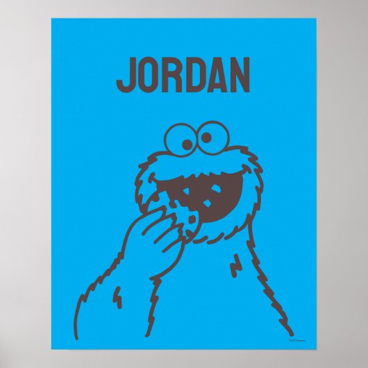Sesamstraat | Cookie Monster Bright | Naam toevoeg Poster (Voorkant)