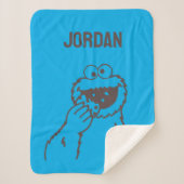 Sesamstraat | Cookie Monster Bright | Naam toevoeg Sherpa Deken (Voorkant)