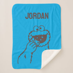 Sesamstraat   Cookie Monster Bright   Naam toevoeg Sherpa Deken