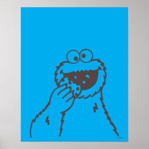 Sesamstraat   Cookie Monster Bright Poster