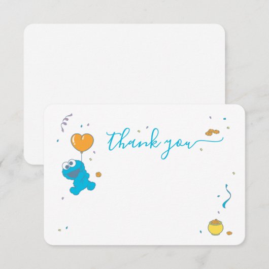 Sesamstraat | Cookie Monster Dank u Kaart (Voorkant / Achterkant)