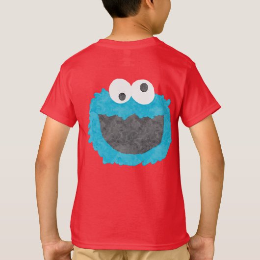 Sesamstraat | Cookie Monster Face T-shirt (Achterkant)
