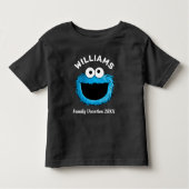 Sesamstraat | Cookie Monster Familie Vakantie Kinder Shirts (Voorkant)