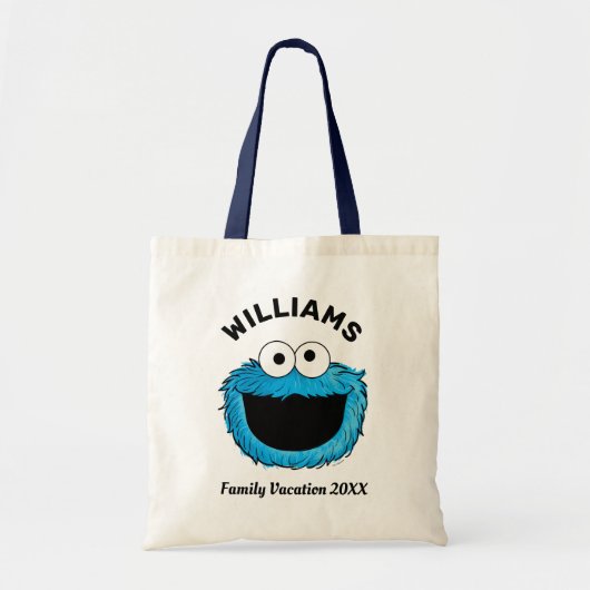 Sesamstraat | Cookie Monster Familie Vakantie Tote Bag (Voorkant)