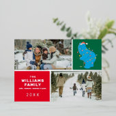 Sesamstraat | Cookie Monster Family Foto Folie Feestdagenkaart (Staand Voorkant)