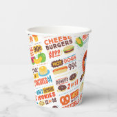 Sesamstraat Cookie Monster Foodie Truck Papieren Bekers (Achterkant)