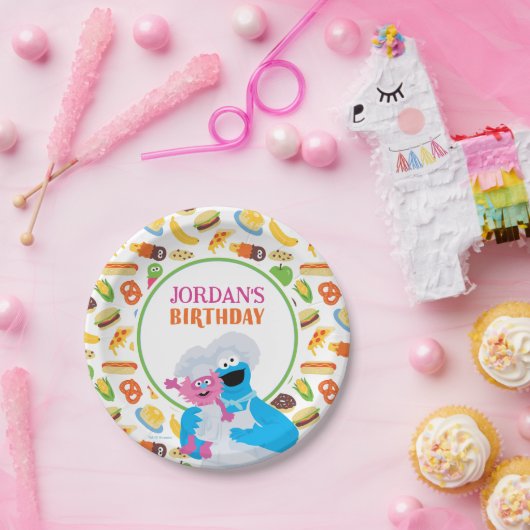 Sesamstraat Cookie Monster Foodie Truck Papieren Bordje (Feest)