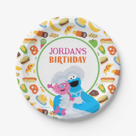 Sesamstraat Cookie Monster Foodie Truck Papieren Bordje