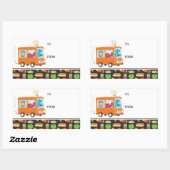 Sesamstraat Cookie Monster Foodie Truck Rechthoekige Sticker (Vel)