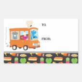 Sesamstraat Cookie Monster Foodie Truck Rechthoekige Sticker (Voorkant)